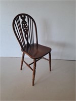 ANTIQUE WINDSOR STYLE OAK  DINNING CHAIRS X 6
