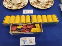 VINTAGE CLAY POKER CHIPS