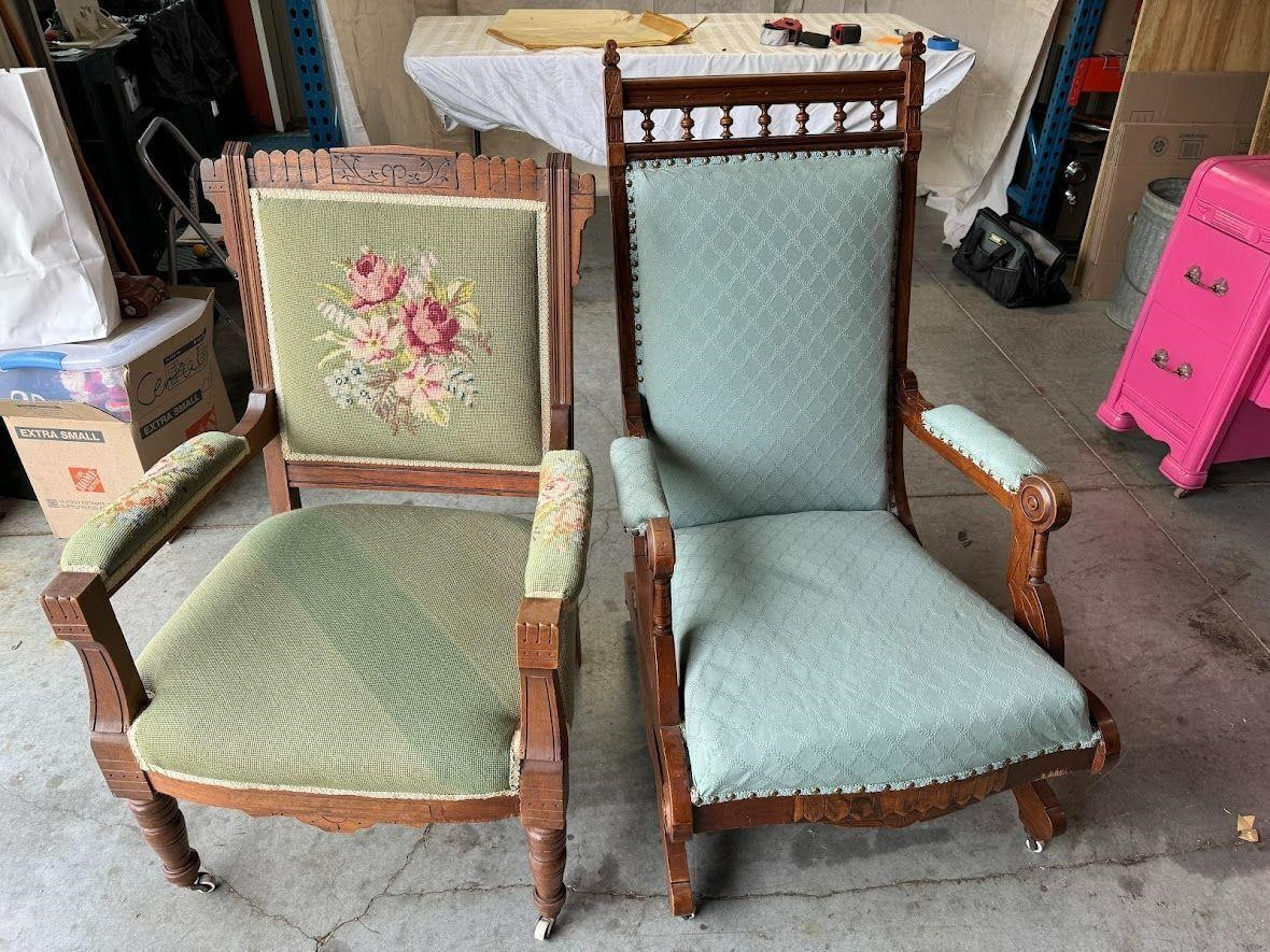 2 Antique Chairs, 1 is. Rocker