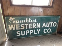 Western Auto sign 84Wx34T  DS