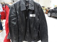 LW Leather Motorcycle Jacket Size L