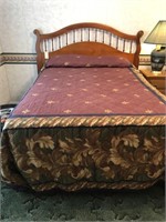 Wooden head board & full size bed frame