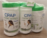 CPAP UNSCENTED ALCOHOL FREE 110 MASK WIPES X 3