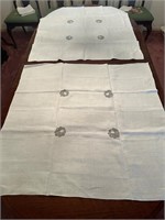 Pair of Square Embroidered Tablecloths