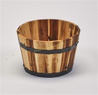 Generic $24 Retail 13" x 8" Wood Barrel Planter,