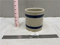 1 Qt 2 Stripe Roseville Pottery Crock