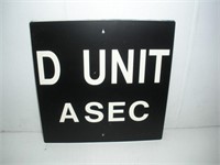 D Unit Cell Block Sign  12x12 inches
