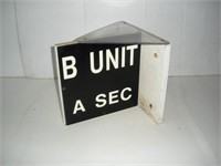 B Unit Cell Block Sign  12x12 inches