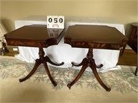 Two Victorian style mahogany  tables One has some