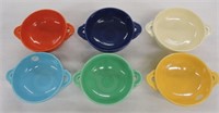 Vintage Fiesta cream soup group, all 6