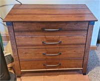 2 Drawer Oak Finish Modern File Cabinet