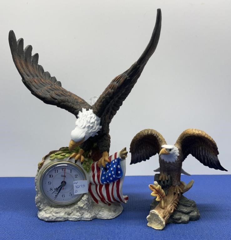 American Eagle Clock , Figurine 2 pcs