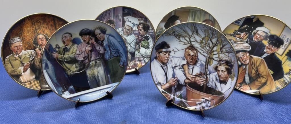 The Three Stooges , Collectable Plates 6 Pcs