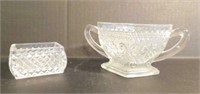 2 Clear Glass Dishes