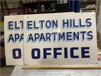 2 Elton Hills Apartsments Office signs