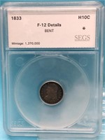 1833 F-12 Bust Half Dime SEGS Graded