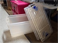 2 Large Storage Totes w/Lids