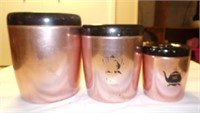 set of 3 tin canisters