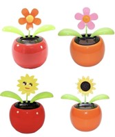 New 4 Eco-friendly Solar Dancing Flowers in