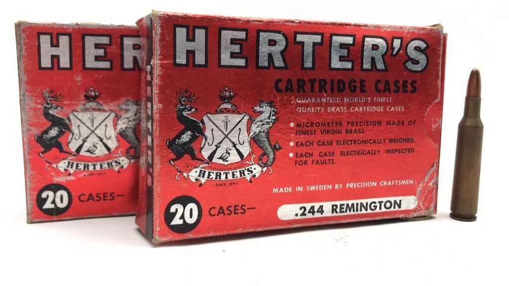 2 Boxes Herter's Cartridge Brass Cases