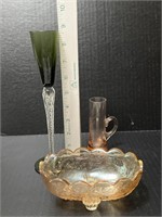 Glass pieces - liqueur glasses and trinket dish