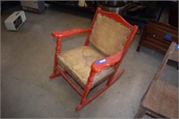 Antique Painted Child's Rocking Chair w/