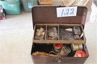 OLD TACKLE BOX, SOME CONTENTS