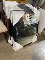 1 Large vanity mirror, new black frame 30"W x 34"L