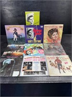 LOT OF 10COUNTRY VARIOUS RECORD ALBUMS