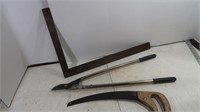 Tool Lot - 2' Square Saw & Pruning Sheers