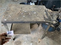 2ft x 3ft Steel Table with Vise