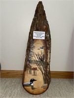 Beautiful, hand carved loons 27" x 9"