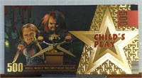 Child's Play Chucky 24K gold-plated bank note