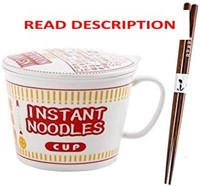 TJOUL Ramen Bowl Set  Ceramic  Red  Size: M