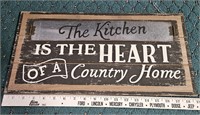 The Kitchen Country Home Wooden Sign