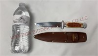 Vintage Sabre Japan Fixed Blade Knife w Sheath