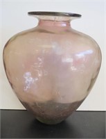 Opalescent Pink Blown Glass Vase