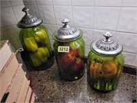 3 DECORATIVE CANISTERS K