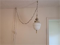 Hanging ceiling lamp.
