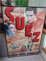 Framed Suez Poster