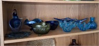 Blue Glassware, Stretch Bowl, Murano Perfume