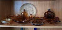 Amber/Orange Glassware, Stretch Glass Bowl