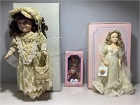 3 in box collectible dolls. Cinderella, effanbee.