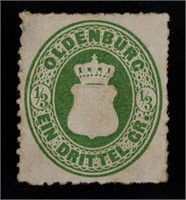 1868 Germany Oldenburg 1/3 G Stamp Scott #21