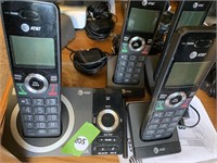 AT&T LANDLINE CORDLESS HOME PHONE SYSTEM