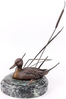 Ltd Ed Signed Chapple Duck Bronze Sculpture