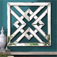 QMDECOR Silver Mirrored Wall Decor 16x16