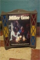 Black Americana Miller Time Beer Sign