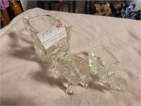 2 Donkey Cart Toothpick Candy Holders