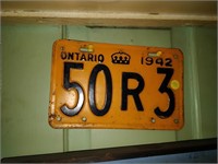 ontario 1942 plate